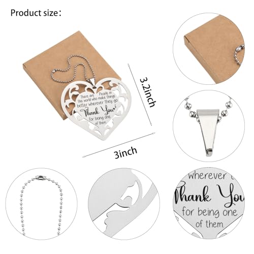 Thank You Stainless Steel Heart Ornament – Appreciation Gift