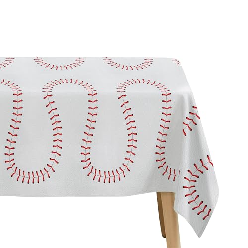 Baseball Tablecloths - 3 Pack Disposable Party Covers, 86x55in
