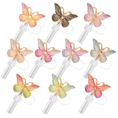 10PCS Butterfly Straw Toppers for Stanley Tumblers - 30oz & 40oz
