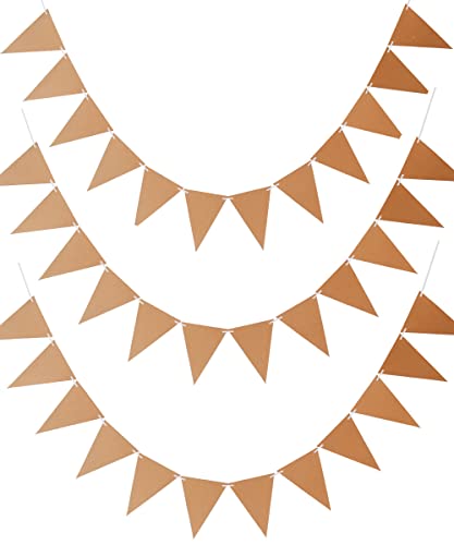 DIY Kraft Card Banner Set - 36 Triangular Flags for Party Decorations