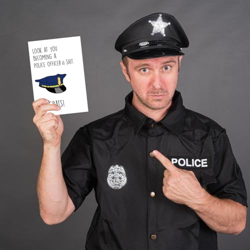 GVMGVM Funny Police Academy Graduation Card for Him & Her - Variation #1