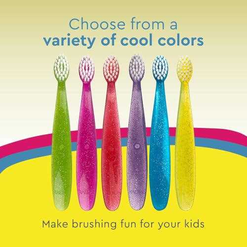 RADIUS Totz Extra Soft Toddler Toothbrush for Kids 18 Months & Up - Blue Sparkle