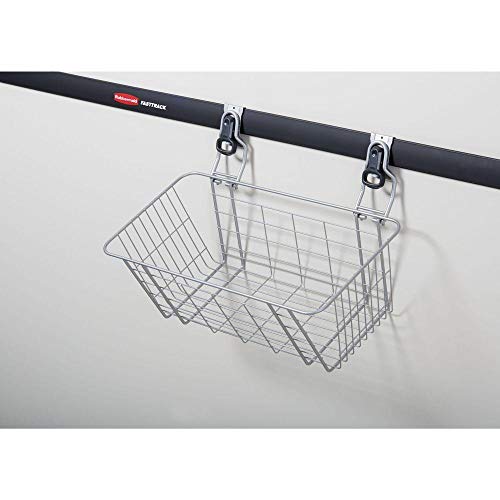 Rubbermaid FastTrack Wire Mesh Basket Wall Mount Storage System - Holds 50 lbs - Individual Variant