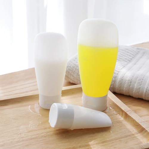 GSHLLO 4 Pcs Refillable Travel Squeeze Bottles for Toiletries