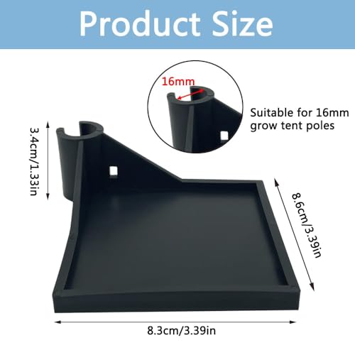 2 PCS Grow Tent Corner Shelves - Durable Black Tent Accessories