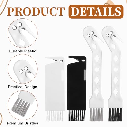 Tweruna 4-Piece Vacuum Brush Cleaning Tool Set - Black & White Universal Kit