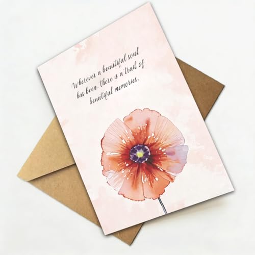 ATTLVV Sympathy Card for Loss of Loved One with Kraft Envelope