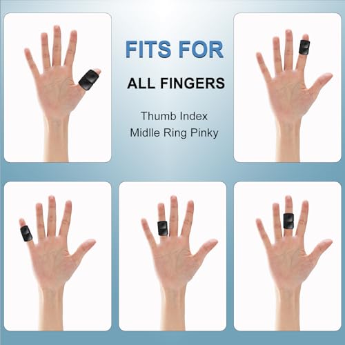 5Pcs Thumb Splints, Trigger Finger Splint, Finger Brace for Arthritis, Straightening, Broken, Finger Support Fits Thumb - Middle - Ring - Index - Pinky Fingers