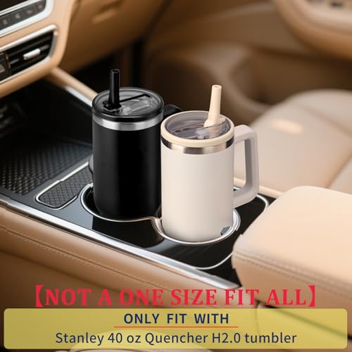 WXRWYPW 2-Pack Black 40oz Stanley Quencher H2.0 Leak-Proof Flip Straw Lids