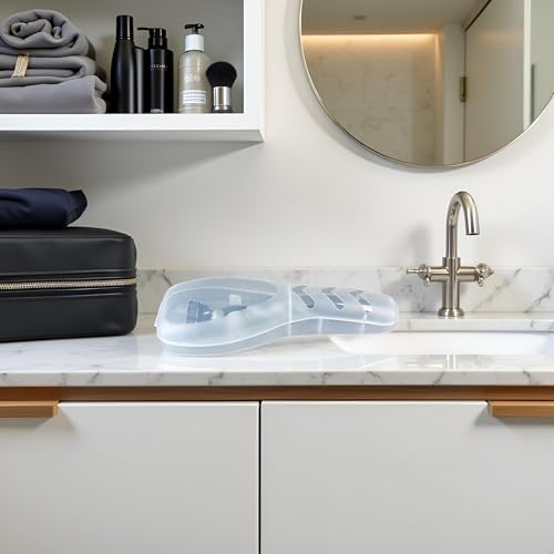 Transparent Portable Travel Shaver and Manual Razor Case Holder