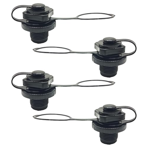 4-Pack Black 24mm Air Valve Caps for Leak-Proof Sealing