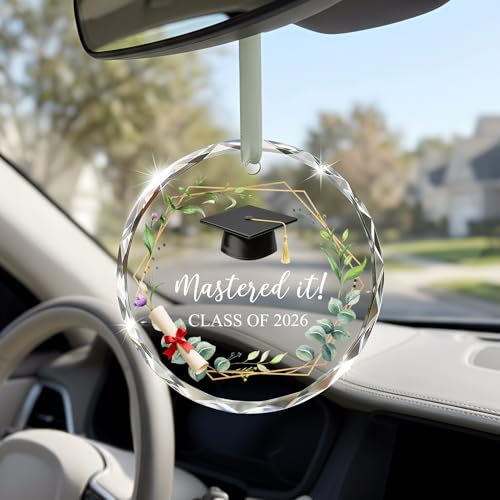 Class of 2026 Graduation Ornament - Crystal Glass Keepsake (Graduation-1)