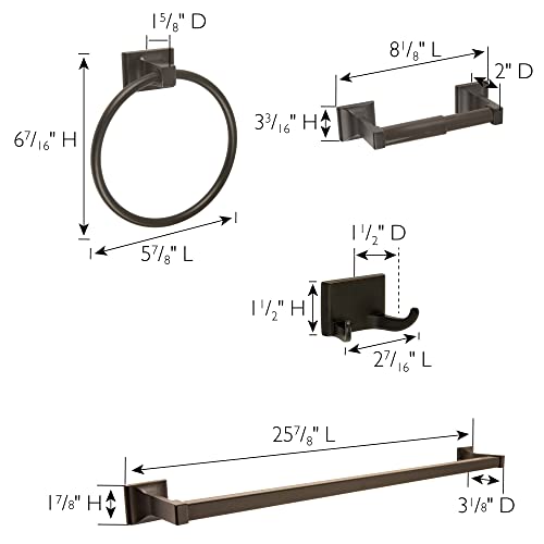 Design House Millbridge 4-Piece Bathroom Accessory Kit Oil-Rubbed Bronze