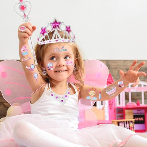 Hxezoc Girls Spa Party Temporary Tattoos 120 Pcs Slumber Birthday Supplies