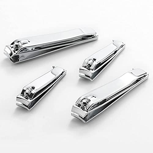 QLL Stainless Steel Nail Clipper Set 4 Pcs with Nail File
