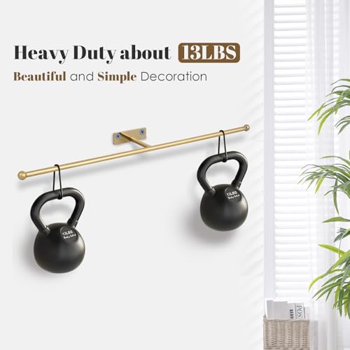 DTMNEP Gold Wall Hanging Jewelry Organizer for Necklaces & Accessories - 14.5"