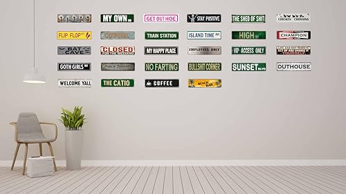 Porch Therapy Metal Sign, 4x16in Rustic Boho Wall Decor for Cabin or Yard