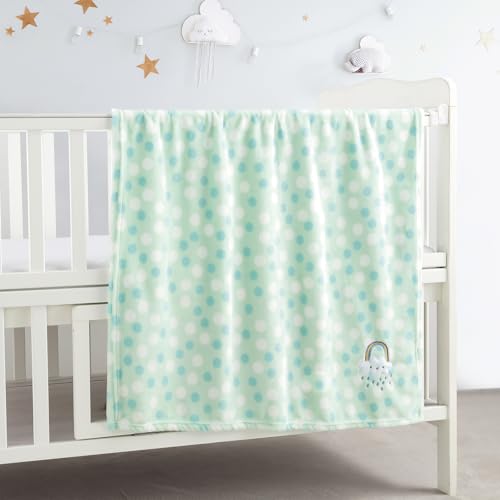 CREVENT 30x40 Plush Baby Blanket - Soft Flannel Fleece for Infants & Toddlers