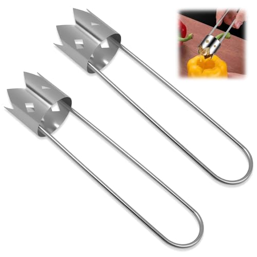 EBQOSK 304 Stainless Steel Fruit and Vegetable Corer Tool, 2-Pack