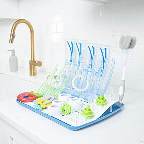 Dr. Brown's Blue Bottle Brush & Drying Rack Set - 3 Pack