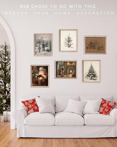 Vodefoad Vintage Cypress Tree Christmas Wall Art - 8x10 Unframed