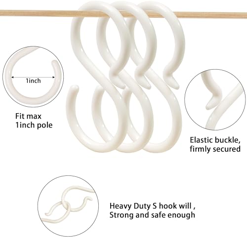 20 Durable Plastic S-Hooks for Easy Hanging - Versatile Storage Solution