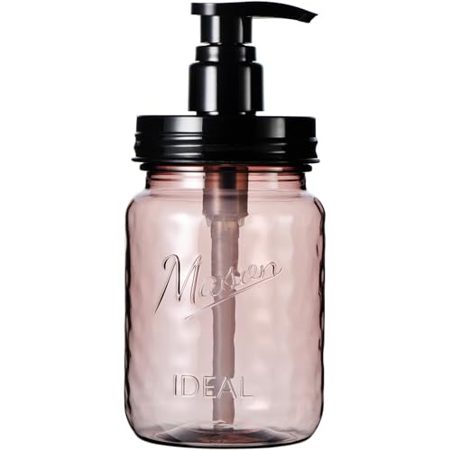 Amolliar 16 Oz Vintage Rose Soap Dispenser with Pump