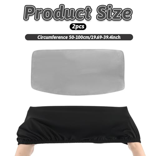 JJUNW 2-Pack Toilet Tank Covers - Elastic Polyester Bathroom Decor