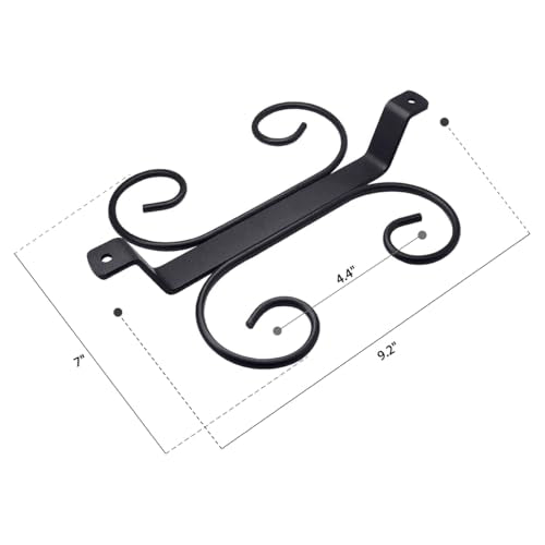 GeLive 9-Inch Black Under Cabinet Wine Glass Holder with 4 Hooks