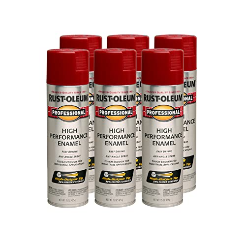 Rust-Oleum Professional Gloss Regal Red Spray Paint - 15 oz (Pack of 6)