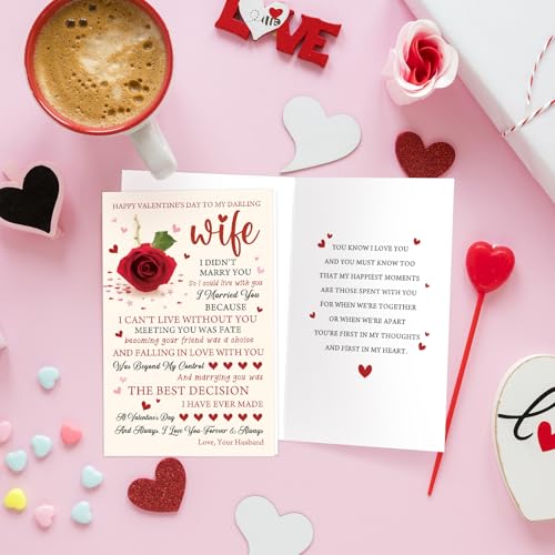 Valentines Day Card for Wife - Romantic Greeting Card by RollupJoy
