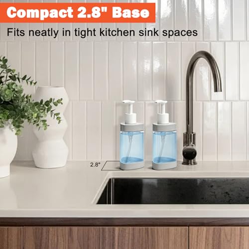 HarJue Triangle Hand Soap Dispenser 2 Pack - 13.5 oz Gray