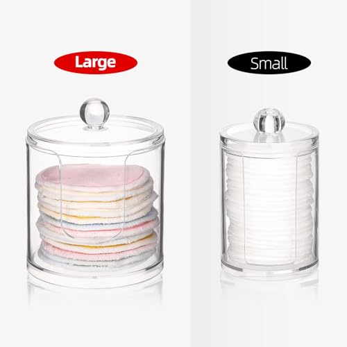 Clear Plastic Cotton Pad Holder & Dispenser - Tbestmax Makeup Organizer