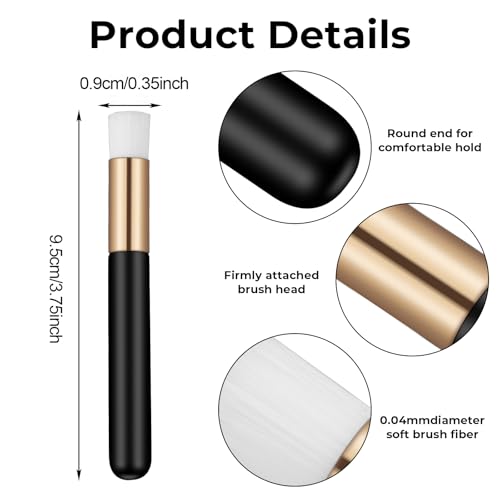 Larrel Lash Cleansing Brushes 10 Pcs - Reusable Eyelash Shampoo Brush for Deep Cleaning