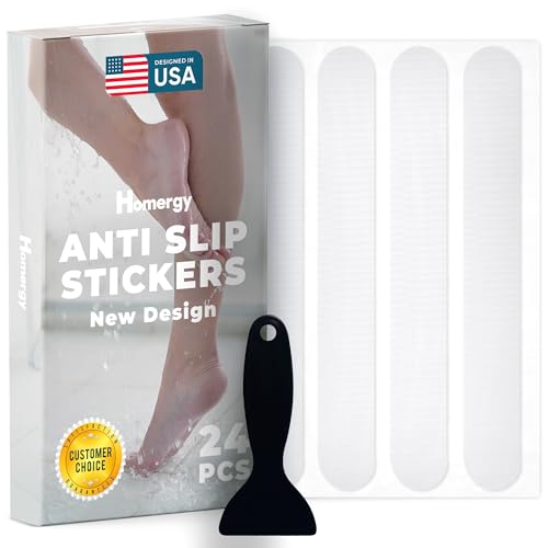 Anti-Slip Shower Stickers 24-Piece Bathtub Non-Slip Strips for Safety