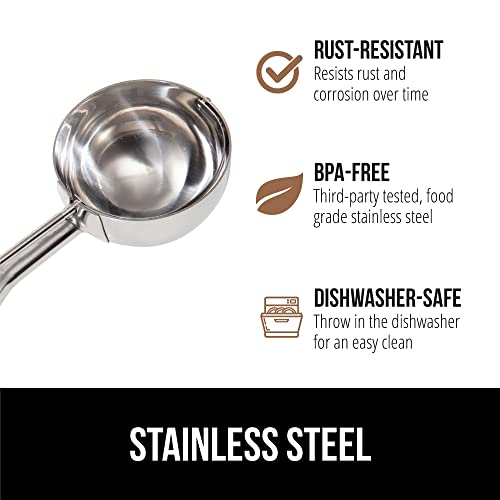 GORILLA GRIP Stainless Steel Cookie Scoop, 2 TBSP Red Trigger Release Scooper