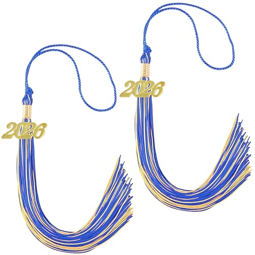 2026 Graduation Tassel with Gold Charm - 9-Inch Cap Decoration