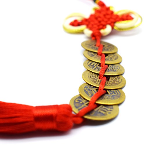 Feng Shui Wealth Coins Set - 6 Authentic Chinese Copper Coins