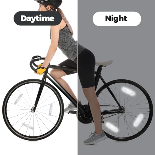 4Pcs Bike Spoke Reflectors, Bicycle Wheel Reflectors Bicycle Reflectors for Night Riding Safety Warning Spoke Reflector for Mountain Bikes & Road Bikes