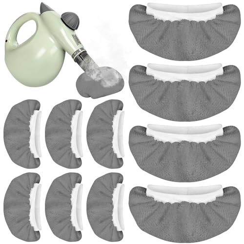 10 Pack Grey Microfiber Cloths for Handheld Steam Cleaners