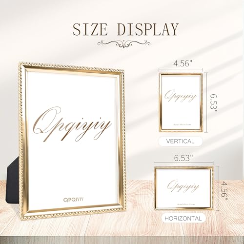 4x6 Gold Picture Frame with Real Glass - Elegant Home Decor
