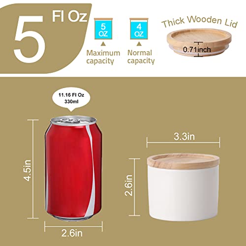 Sweejar Ceramic Kitchen Canister - 5 Fl Oz Red Airtight Food Storage Jar