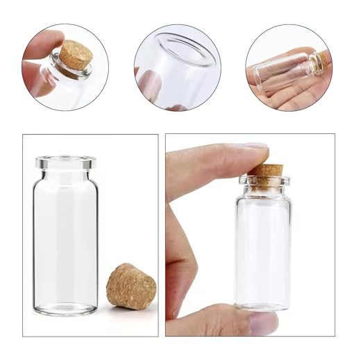30ml Glass Bottles with Cork Stoppers - 12 Pcs DIY Mini Vials