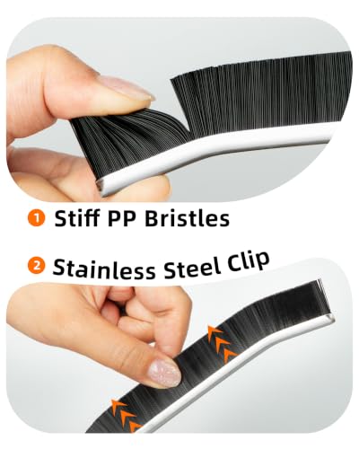 MR.SIGA Crevice Cleaning Brush Set - Heavy Duty Grout Scrub for Kitchen