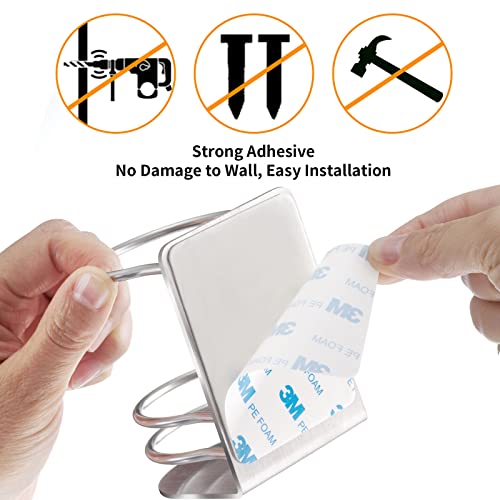 Tiilan Stainless Steel Toothbrush Holder, Wall Mounted Bathroom Organizer