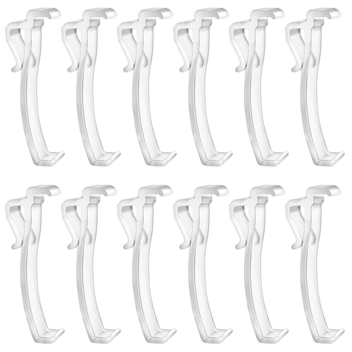 12 Clear Plastic Valance Clips for 2.45" Horizontal Blinds