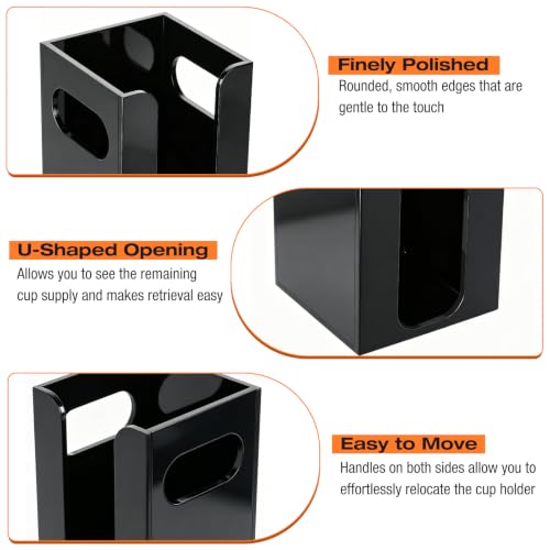Wall Mount Bathroom Cup Dispenser for 3oz Disposable Cups - Acrylic
