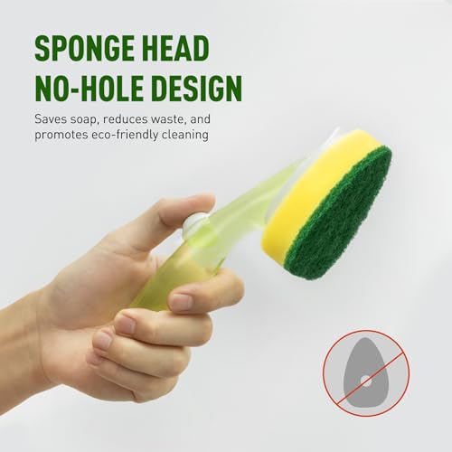 Yellow Dishwand Refills 3-Pack for Scotch-Brite & Helime Handles - Non-Scratch Sponge
