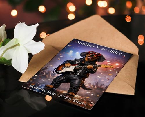 Funny Rockstar Birthday Card for Men | 5x7 with Envelope