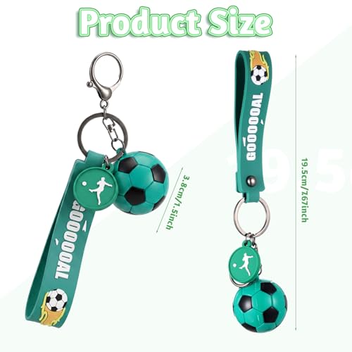 Football Keychain - Inspirational Silicone Sports Pendant for Fans